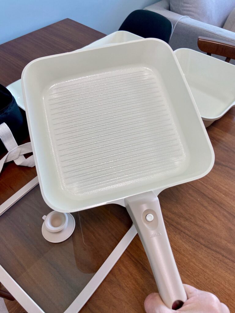 Monacook – 陶瓷不沾鍋4件套裝26cm (奶油色) | 韓國製可拆式手柄鍋