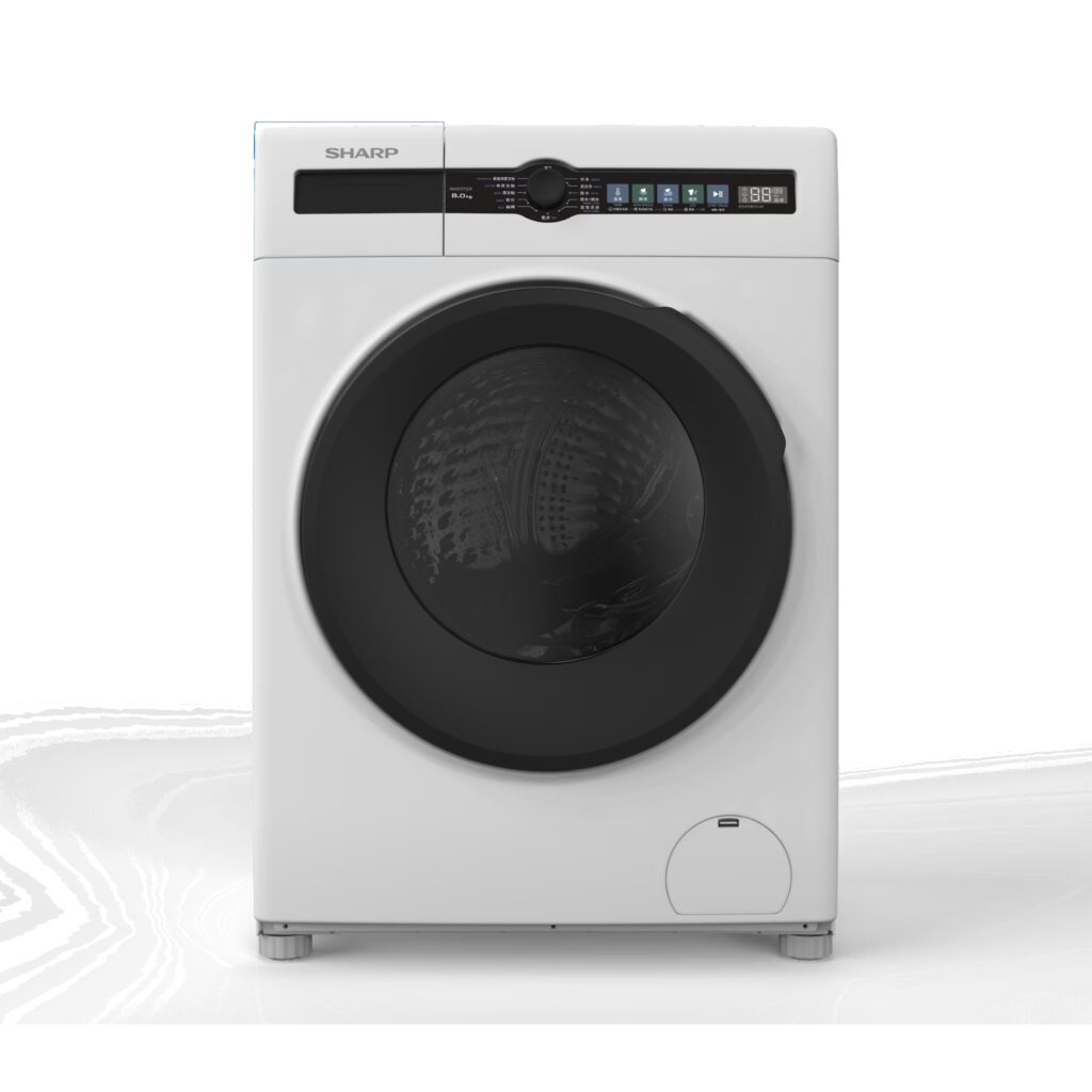SHARP 聲寶ES-FD8CH-W 8公斤/5公斤 1400轉 纖薄型蒸氣洗衣乾衣機 2合1洗衣乾衣機