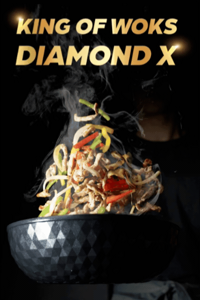 Korea King – Diamond X 鈦金盾晶鑽炒鍋28CM (琥珀金) | 韓國製易潔鑊 (連蓋)