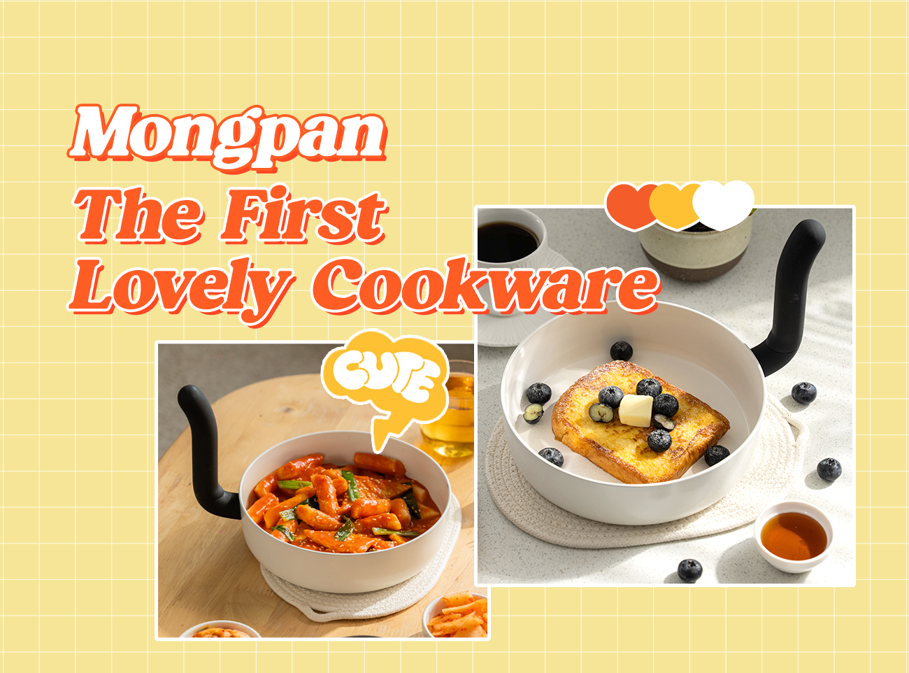 Korea King - Mong Pan 貓貓鍋 陶瓷不沾鍋組